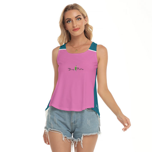 Dizzy Pickle Coming Up Daisies TP Solid Two-Tone Women's Pickleball Open-Backed Sleeveless Tank Top