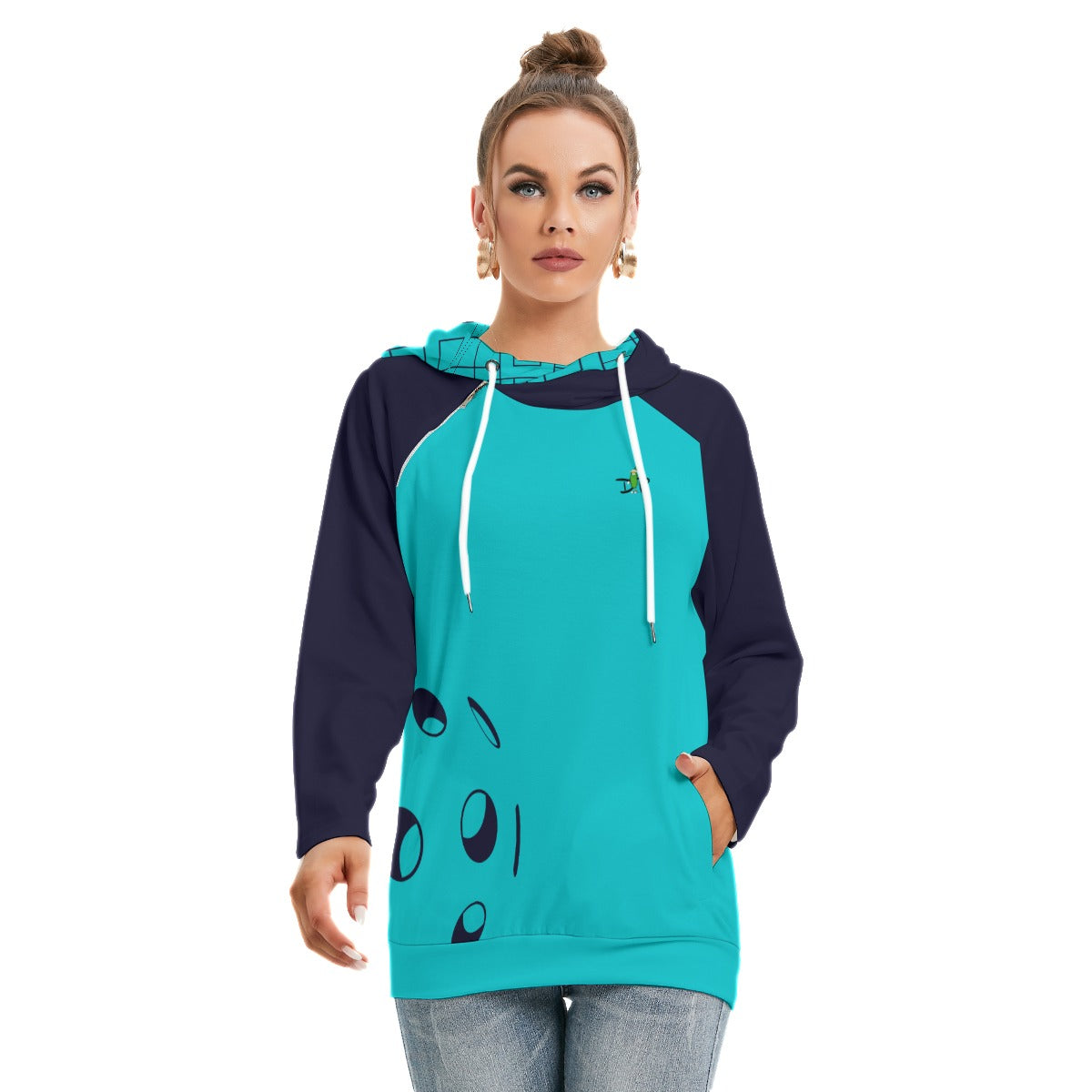 Lisa - Blue/Teal - Ball - Double Hat Hoodie by Dizzy Pickle