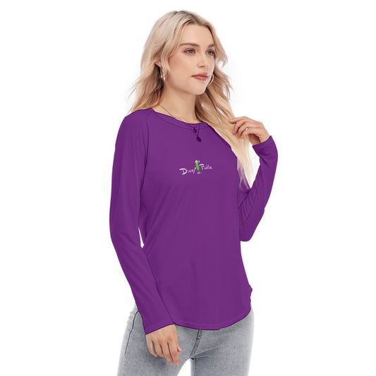 Dizzy Pickle DZY P Classic Purple Women's Long Sleeve U-Shape Hem T-Shirt