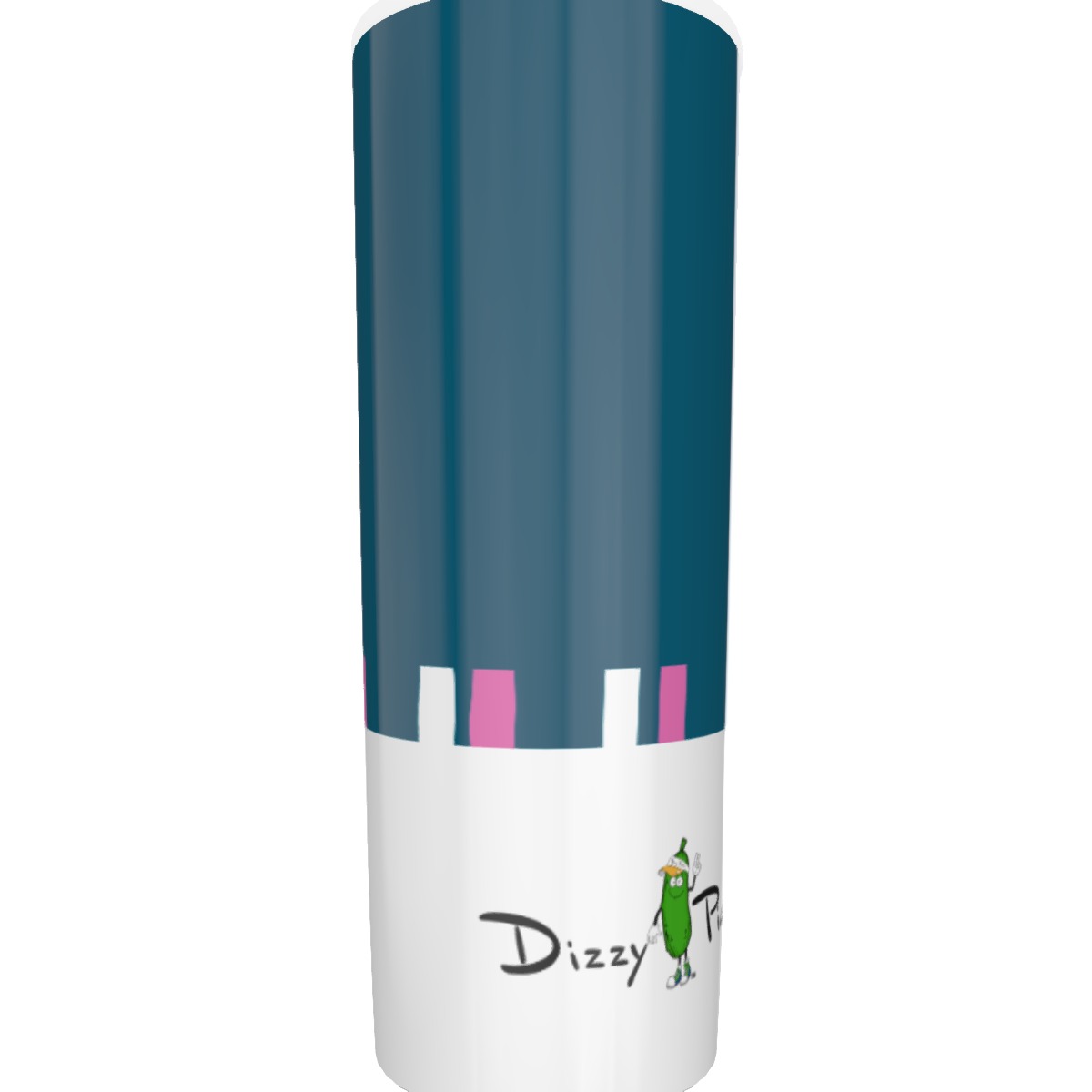 Dizzy Pickle Love at First Serve Teal/Pink Skinny Tumbler Stainless Steel with Lids 20oz