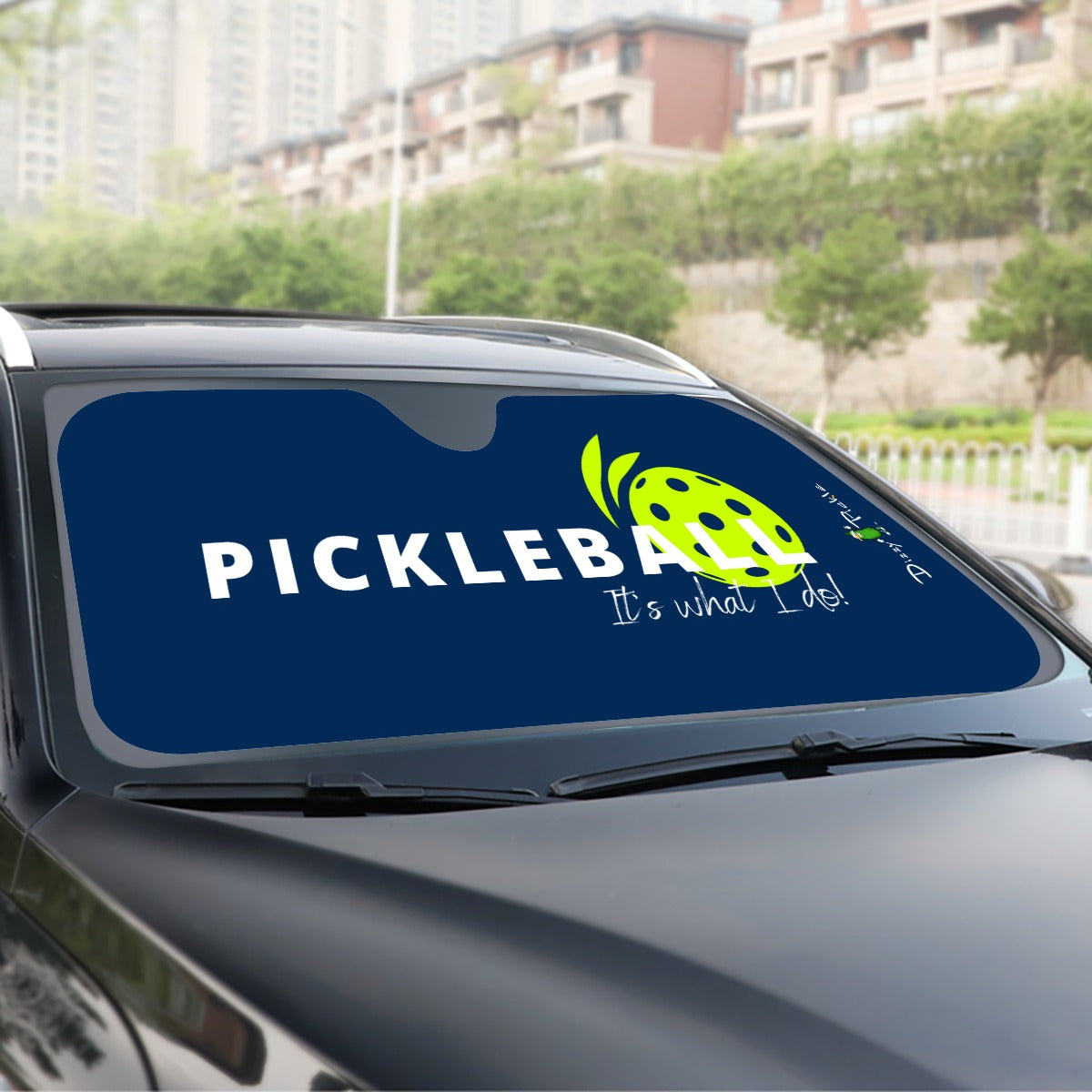 DZY P Classic - Navy Blue -  Pickleball Windshield Sunshade by Dizzy Pickle