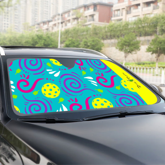 It's Swell - Blue - Pickleball Windshield Sunshade by Dizzy Pickle