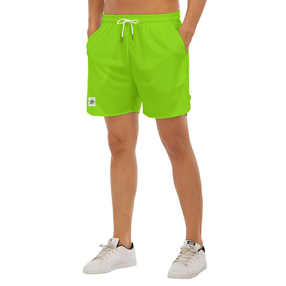 Dizzy Pickle DZY P Classic Men's Pickleball Side Split Court Shorts with Pockets Lime Green