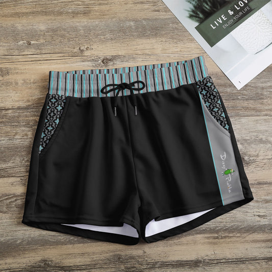 Shelby - Black - Gray - Pickleball Casual Shorts by Dizzy Pickle