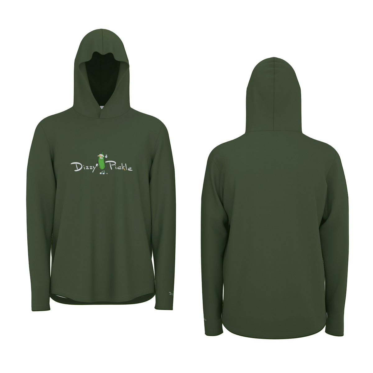 Dizzy Pickle DZY P Classic Evergreen Men's Pickleball Sunscreen Sports Hoodie with Thumb Holes