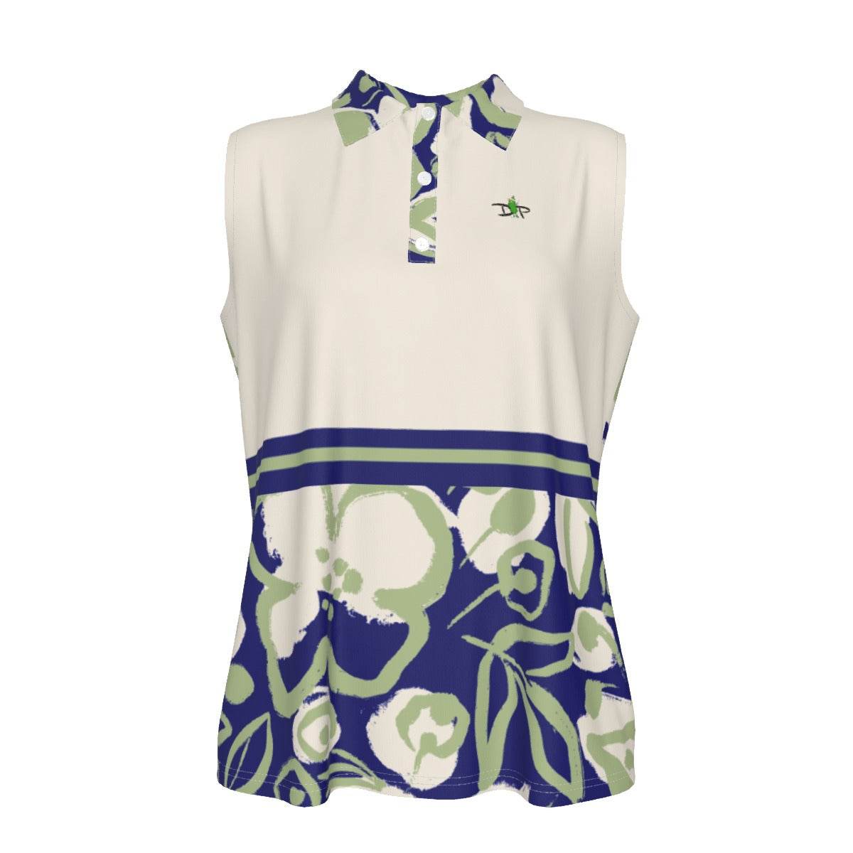 Dizzy Pickle Lesia BSC Blooms Women's Pickleball Sleeveless Polo Shirt