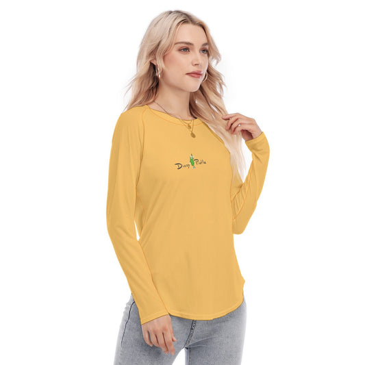 Dizzy Pickle DZY P Classic Gold Women's Long Sleeve U-Shape Hem T-Shirt