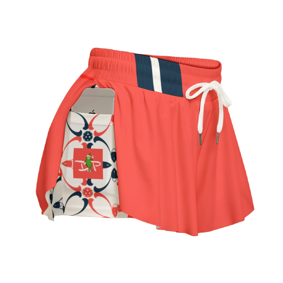 Van - Coral- Pickleball Women's Sport Culottes with Pockets by Dizzy Pickle