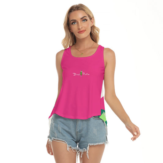 Dizzy Pickle Penny PG Hot Pink Camo Women's Pickleball Open-Backed Sleeveless Tank Top