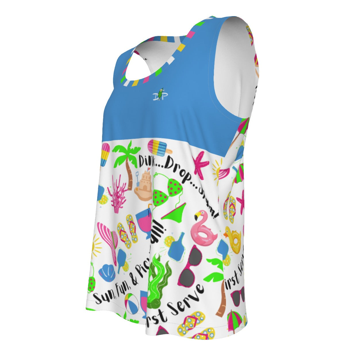 Dizzy Pickel Julie Windjammer Blue Sports Tank Top