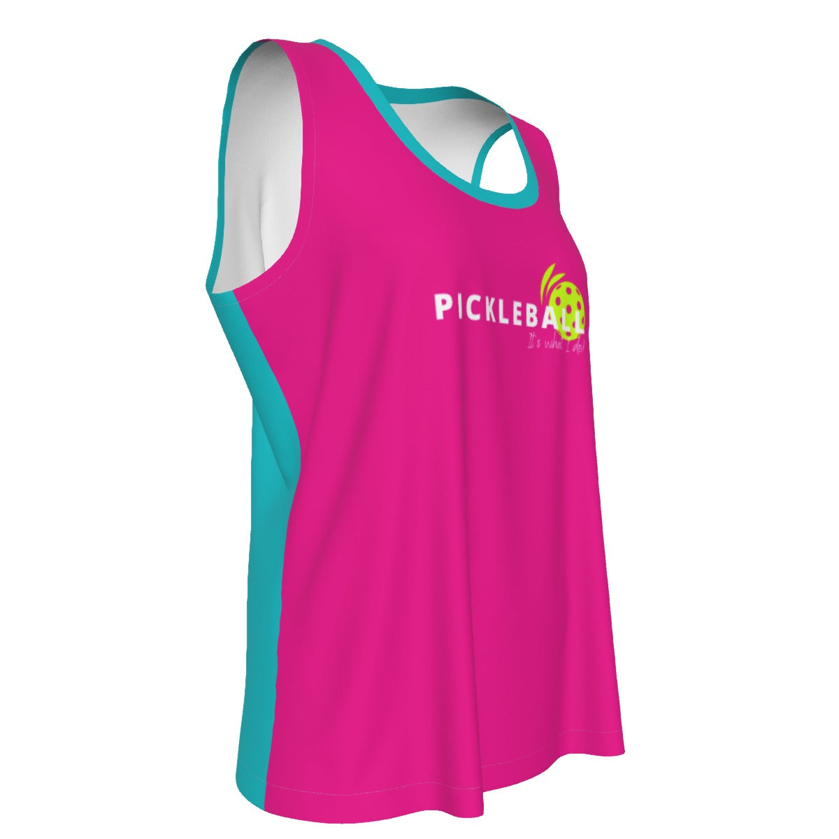 Pickleball It's what I do - Sports Tank Top by Dizzy Pickle - Pink/Teal