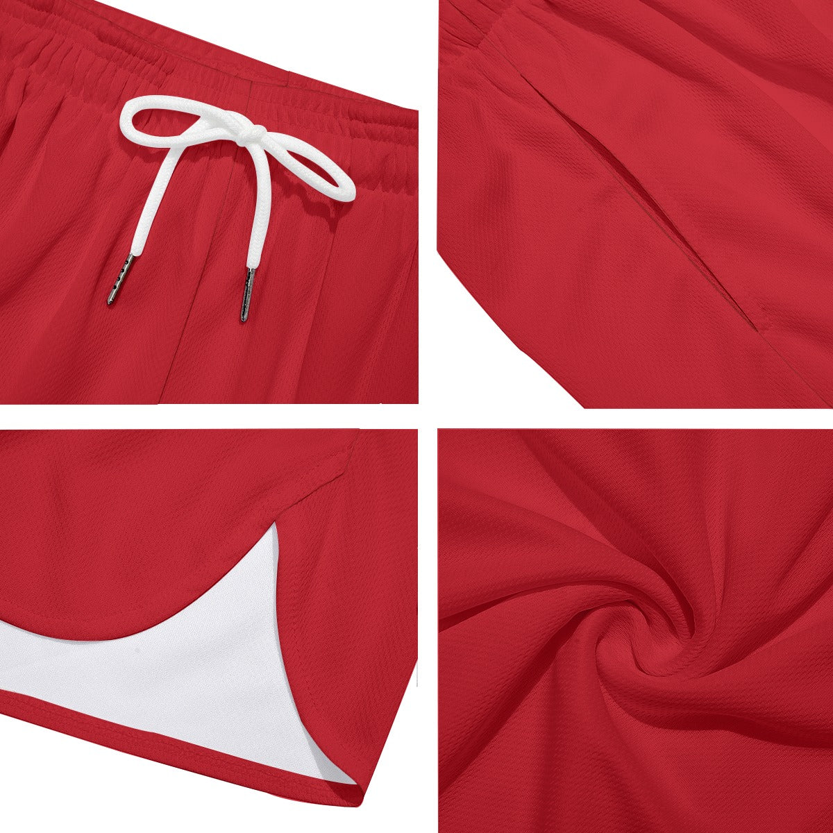 DZY P Classic - Red - Men's Side Split Pickleball Court Shorts by Dizzy Pickle