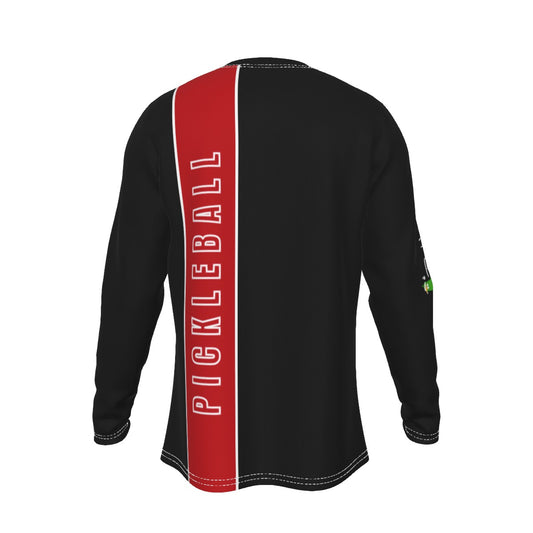 PICKLEBALL - Black/Red - Men's Long Sleeve T-Shirt by Dizzy Pickle