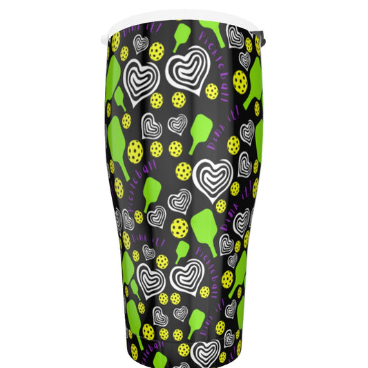 Dizzy Pickle Dinking Diva Hearts BG Cone Tumbler 30oz