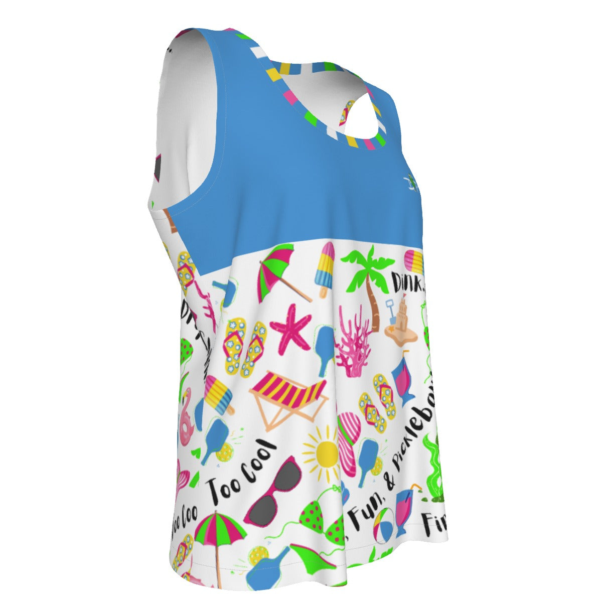 Dizzy Pickel Julie Windjammer Blue Sports Tank Top