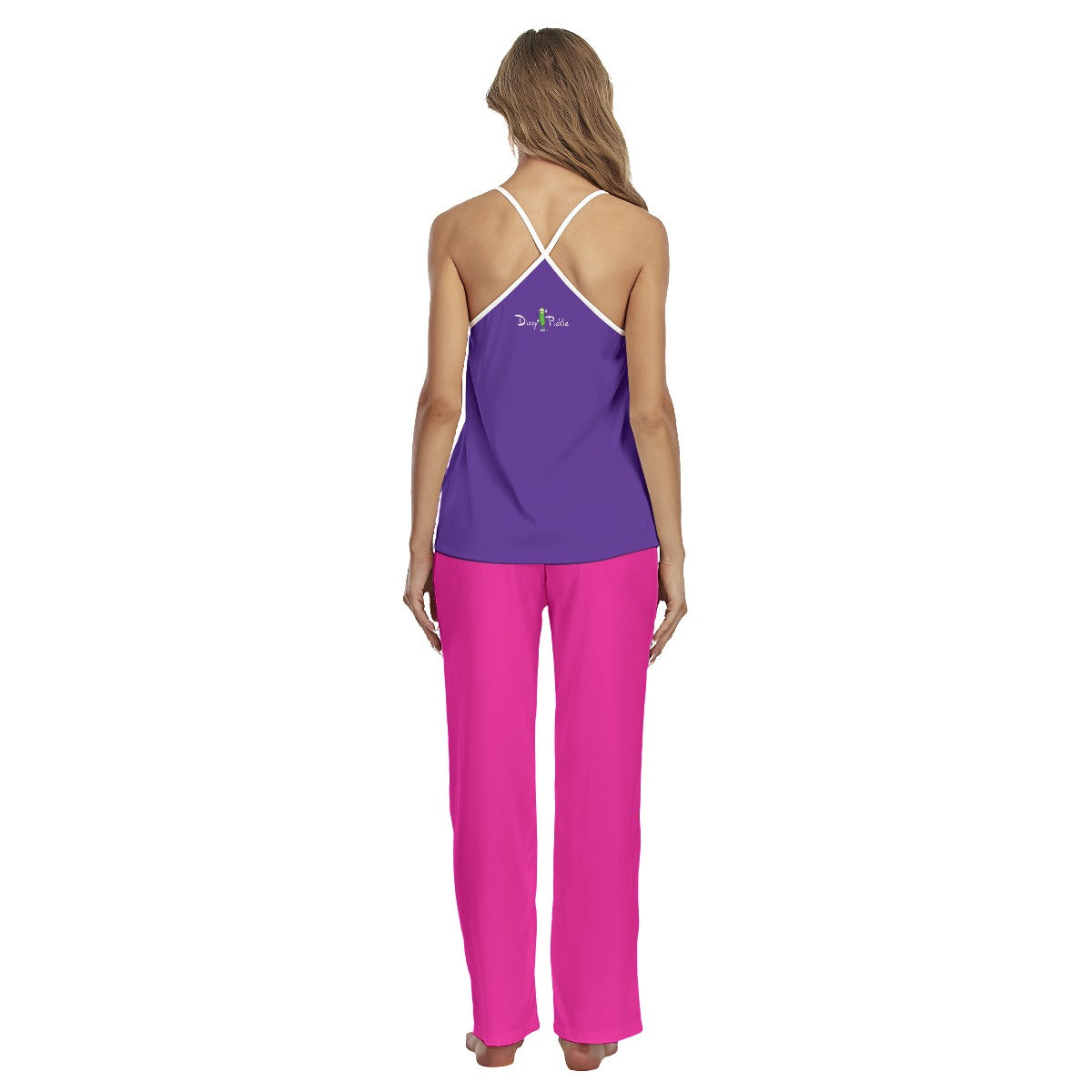 Dizzy Pickle Diana Women's Pickleball Sleeveless Cami Pajamas Set Hot Pink