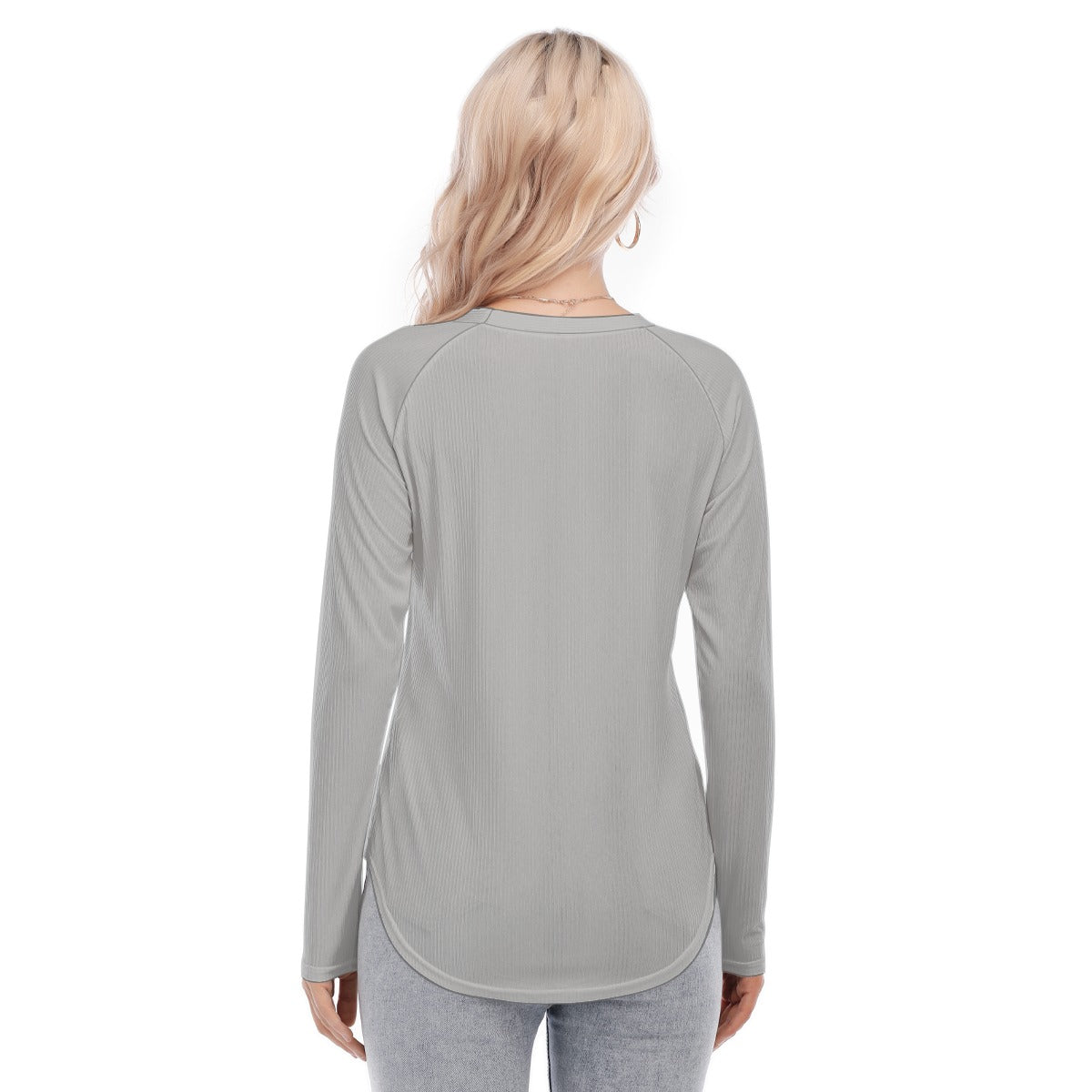 Dizzy Pickle DZY P Classic Silver Women's Long Sleeve U-Shape Hem T-Shirt