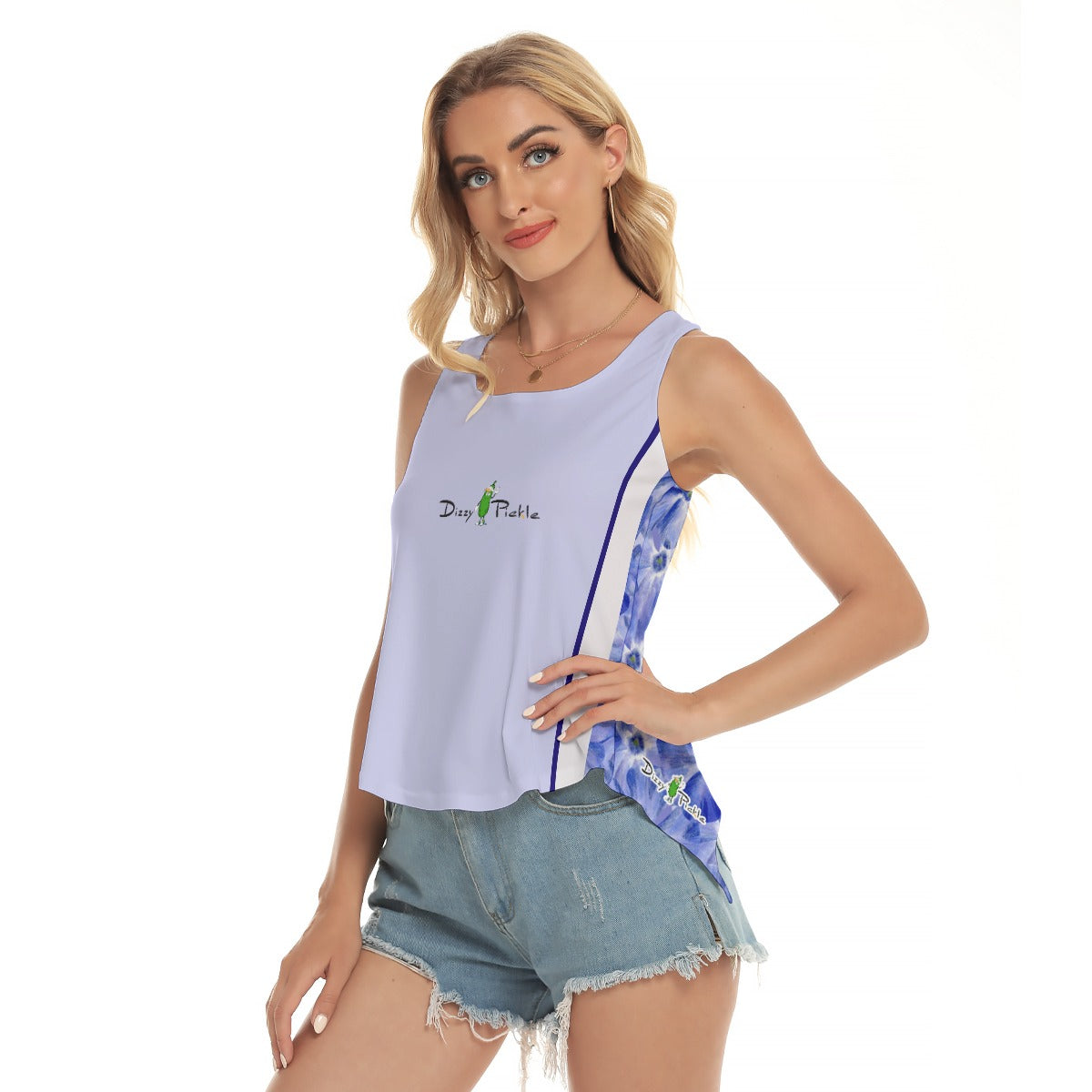 Dizzy Pickle Molly Lavender Women's Pickleball Open-Backed Sleeveless Tank Top