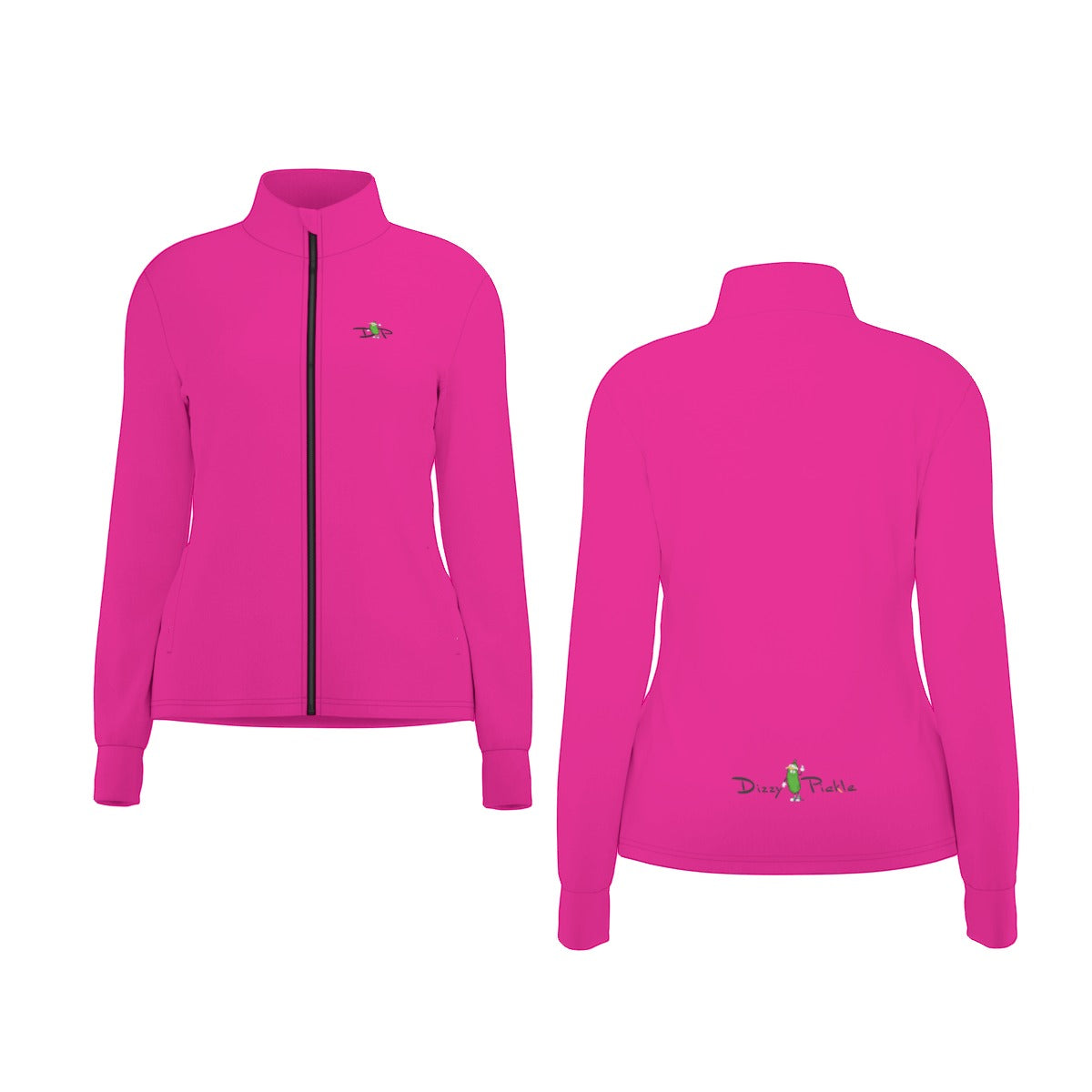 Dizzy Pickle DZY P Classic Fuchsia Women's Pickleball Long Sleeve Thumbhole Jacket