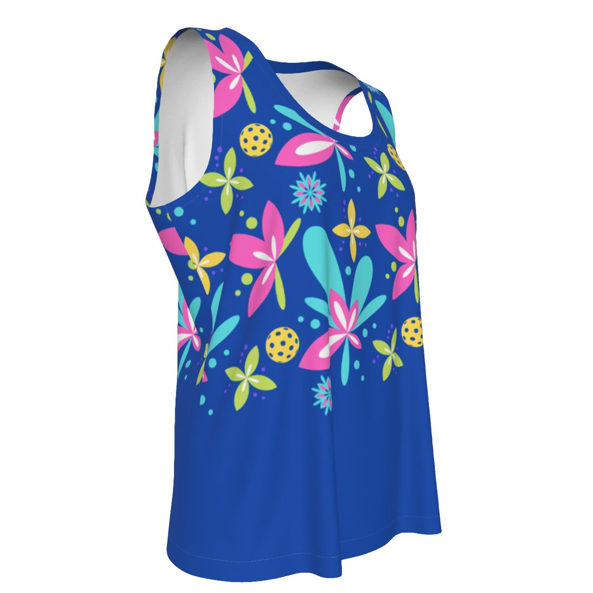 Dizzy Pickle Donna Blue Main Women's Pickleball Sleeveless Sport Tank Top