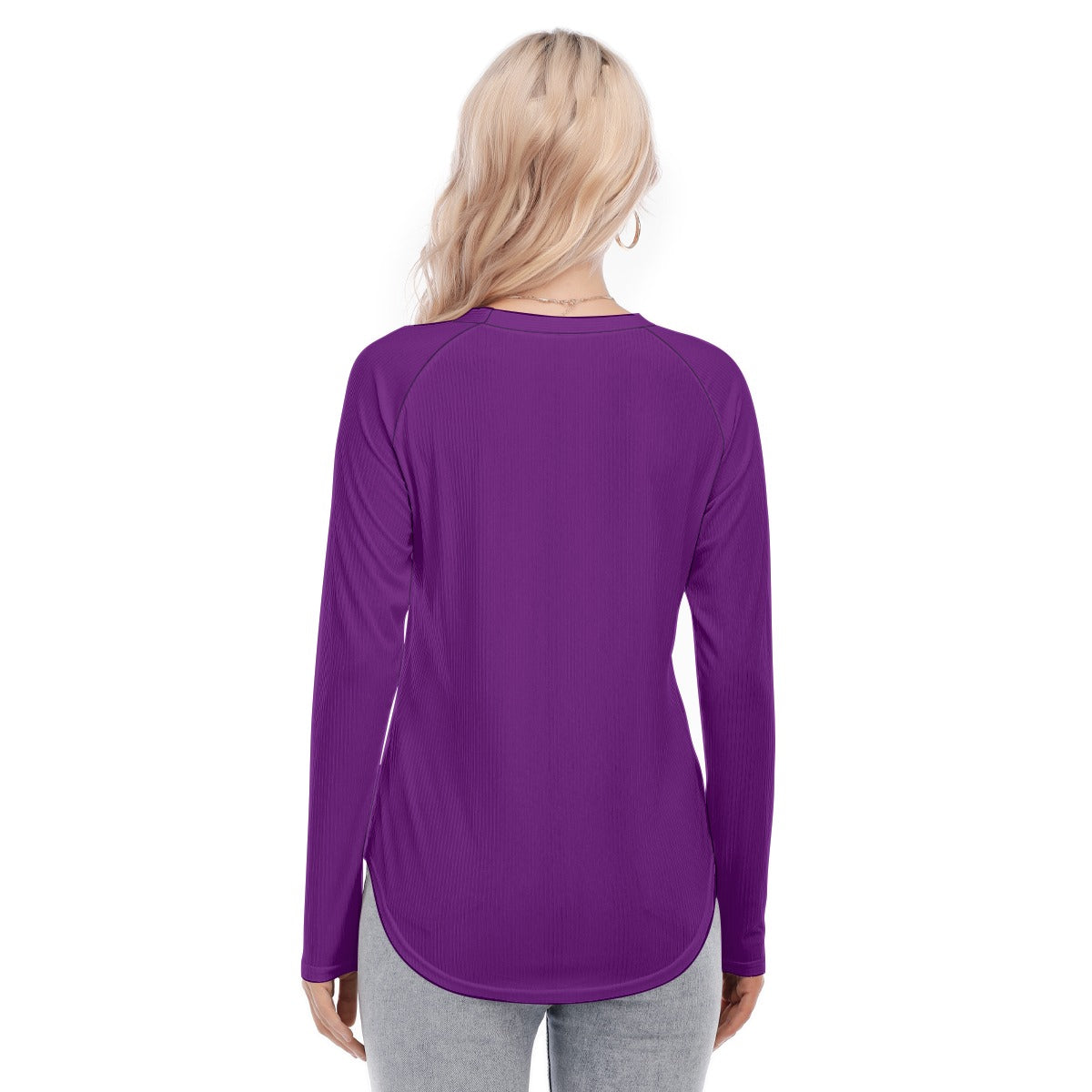 Dizzy Pickle DZY P Classic Purple Women's Long Sleeve U-Shape Hem T-Shirt