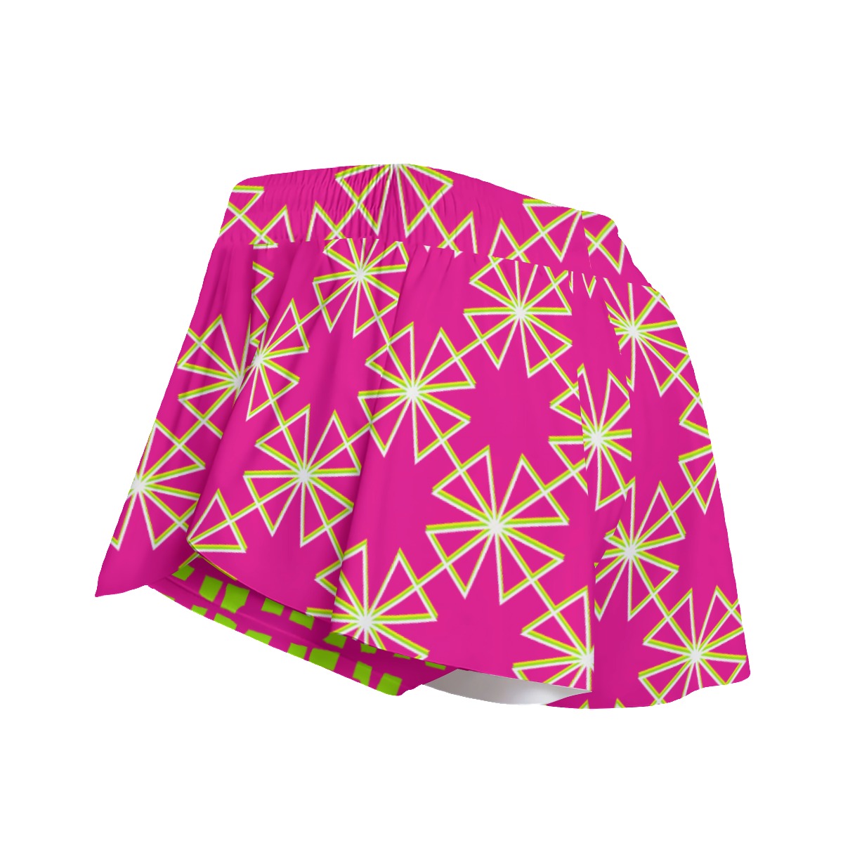 Dizzy Pickle Dinking Diva Stars Pickleball Women's Sport Culottes Skorts with Inner Shorts and Pockets Pink