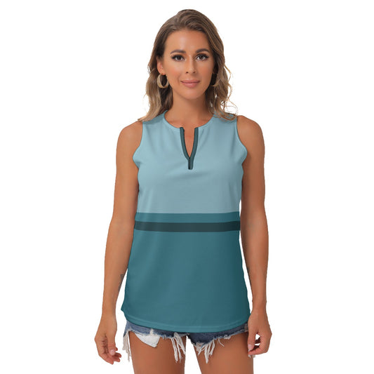 Heidi - TW - Trio - Women's Pickleball Sleeveless V-Neck Top by Dizzy Pickle