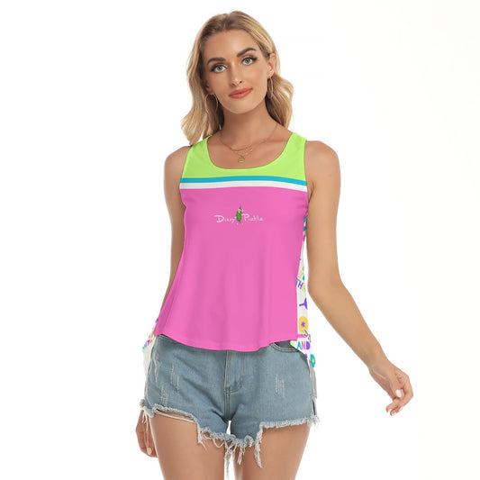 Dizzy Pickle Theresa Pink Women's Pickleball Open-Backed Sleeveless Tank Top