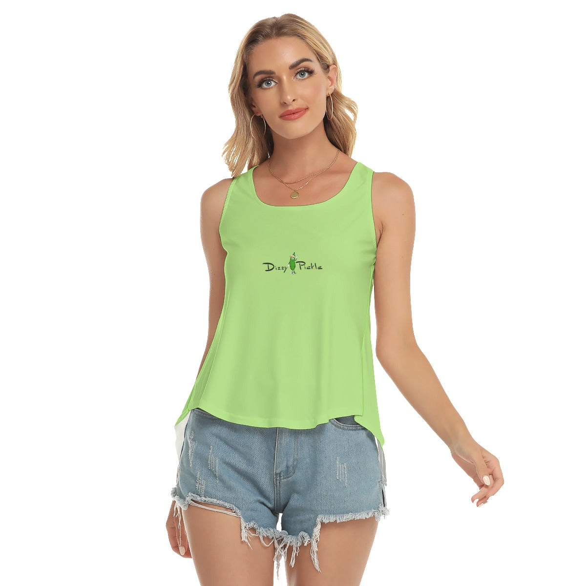 DZY P Classic - Lime Sherbert - Pickleball Open-Backed Tank Top by Dizzy Pickle