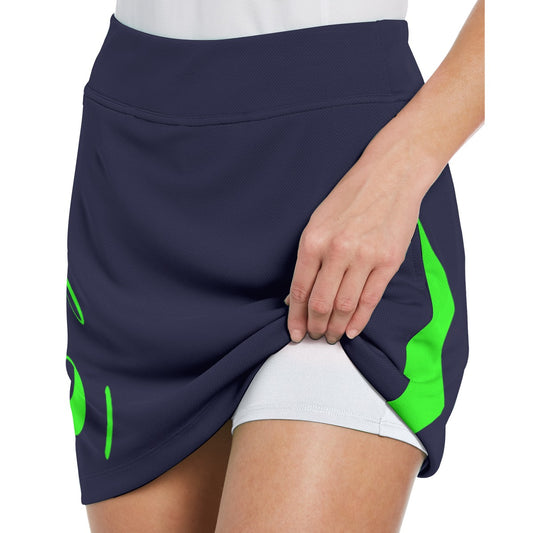 Dizzy Pickle Lisa - Navy Blue - Ball - 17" Performance Skort with Inner Shorts