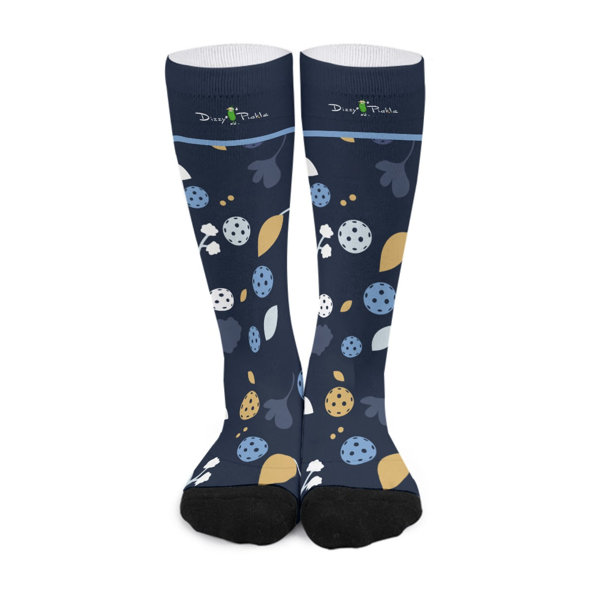 Lesley - Dark Blue - Pickleball Long Socks by Dizzy Pickle