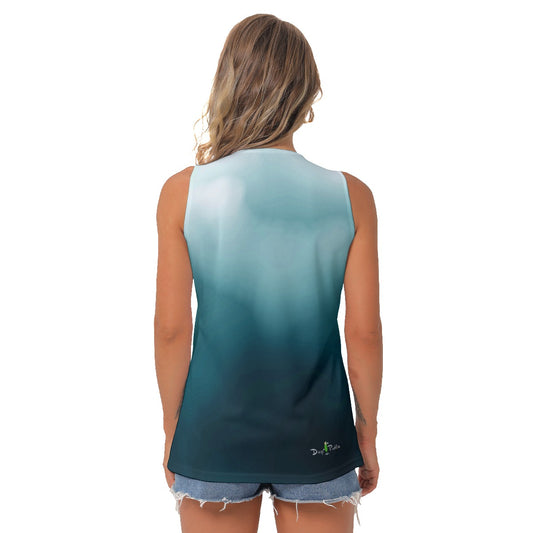 Heidi - TW - Cloud- Women's Pickleball Sleeveless V-Neck Top by Dizzy Pickle