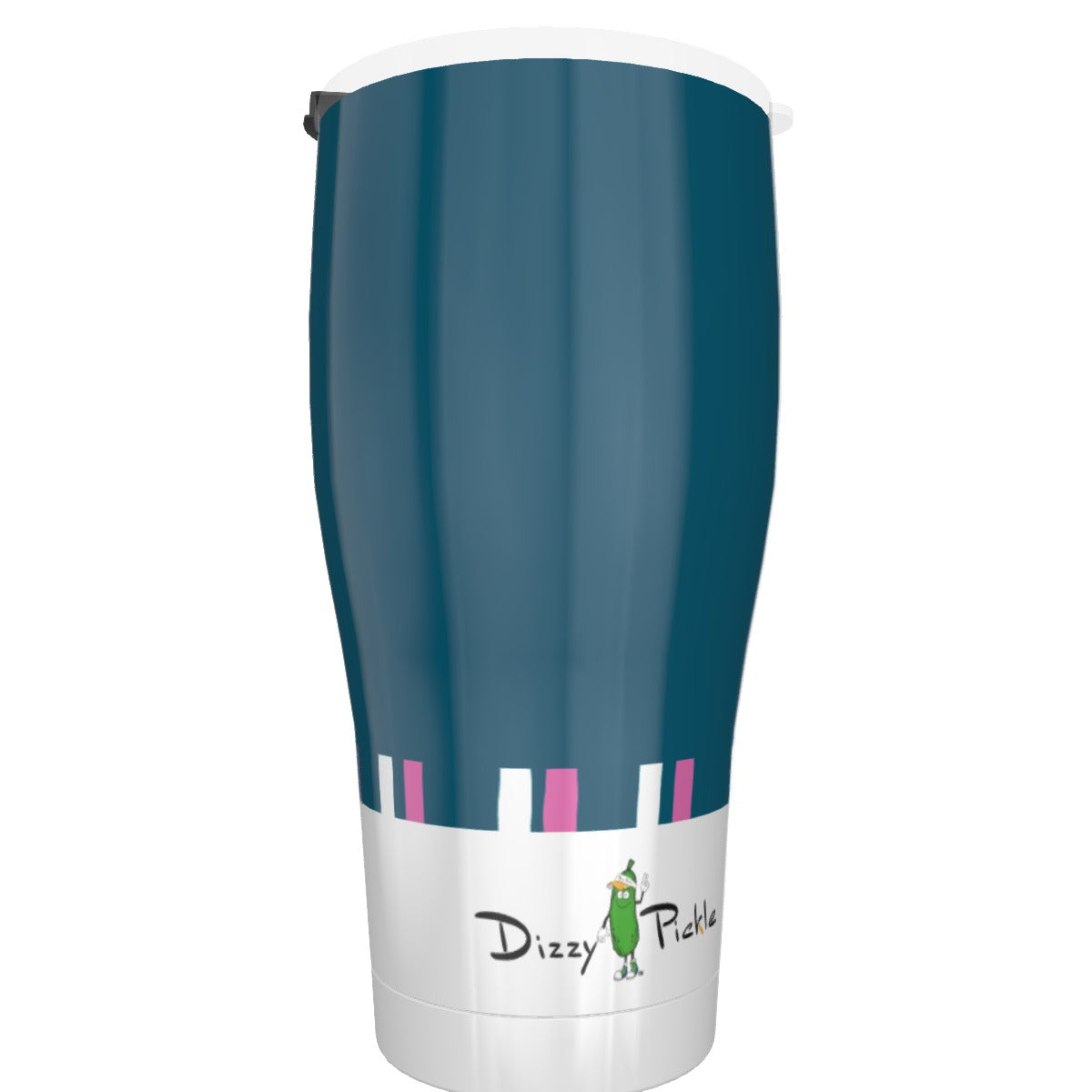 Dizzy Pickle Love at First Serve Teal Pink Cone Tumbler 30oz