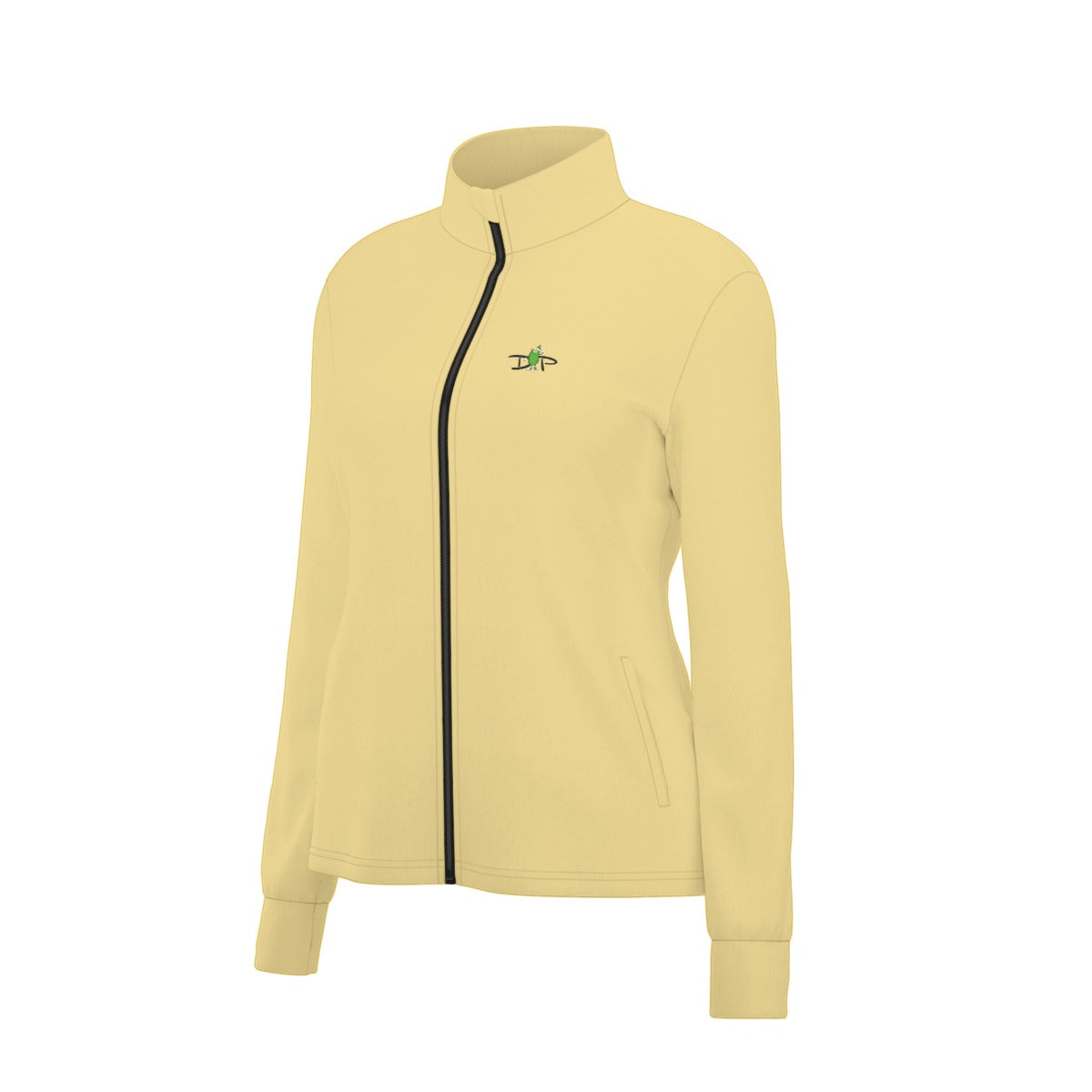 Dizzy Pickle DZY P Classic Butter Yellow Women's Pickleball Long Sleeve Thumbhole Jacket