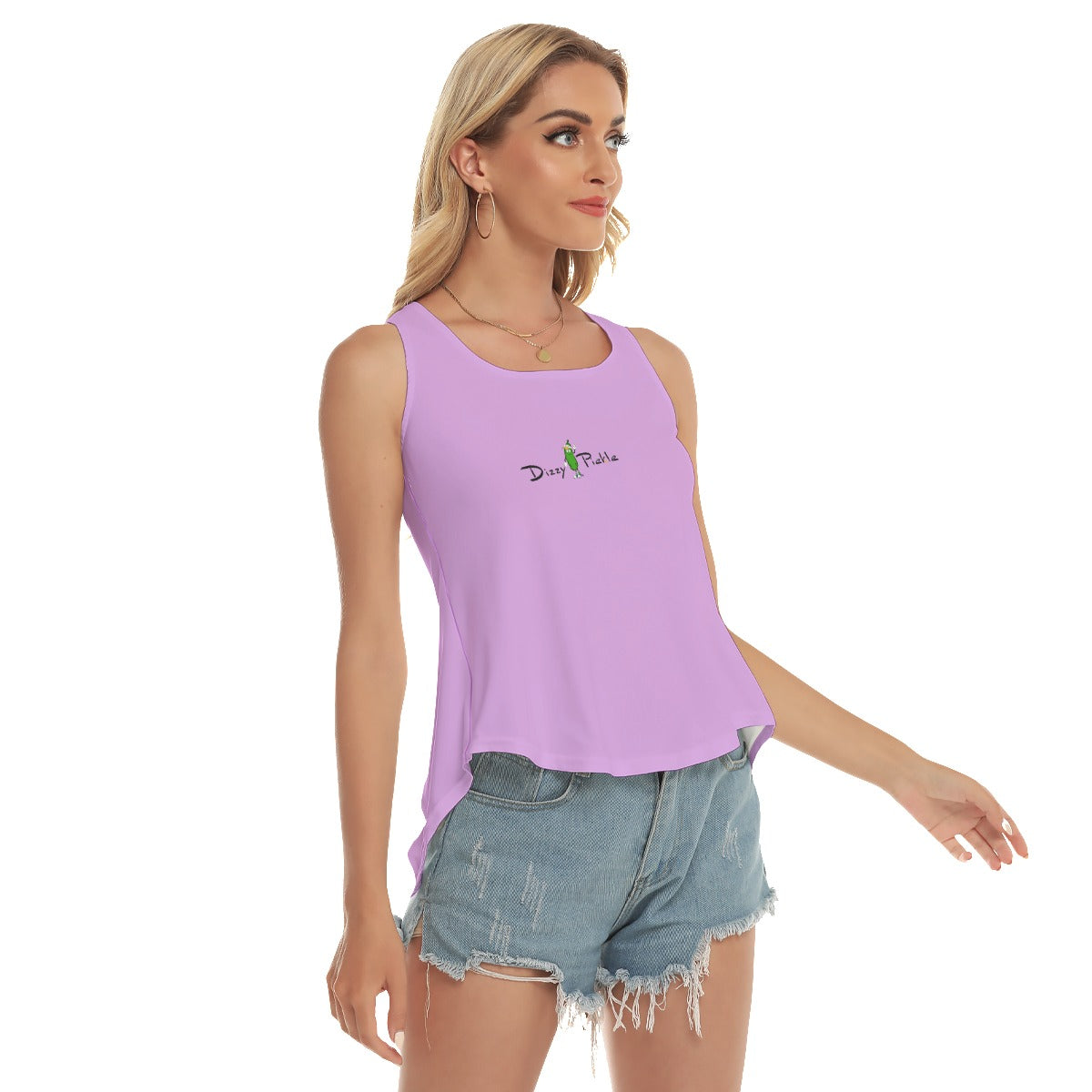 DZY P Classic - Lavender - Pickleball Open-Backed Tank Top by Dizzy Pickle