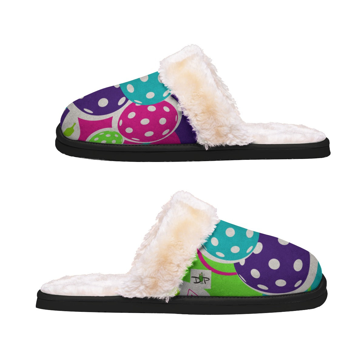 Dizzy Pickle Diana Women's Pickleball Plush Slippers with Rubber Soles