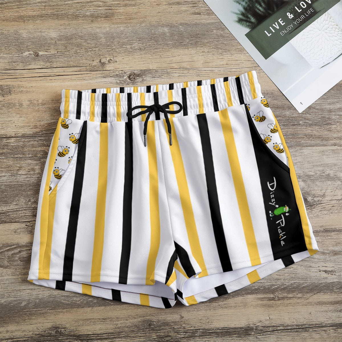 Sandy - Stripes - Pickleball Casual Shorts by Dizzy Pickle