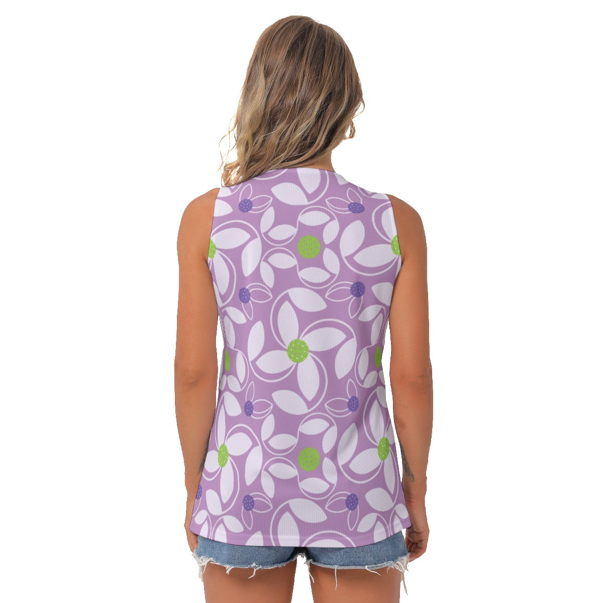 Dizzy Pickle Beth Lavender Women's Pickleball Sleeveless V-Neck Top