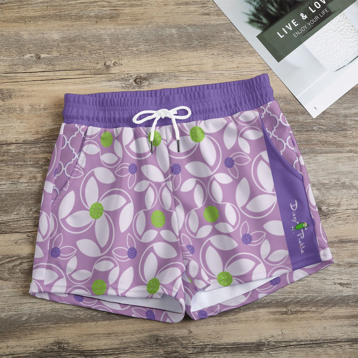 Dizzy Pickle Beth Lavender Women's Pickkleball Casual Shorts with Pockets