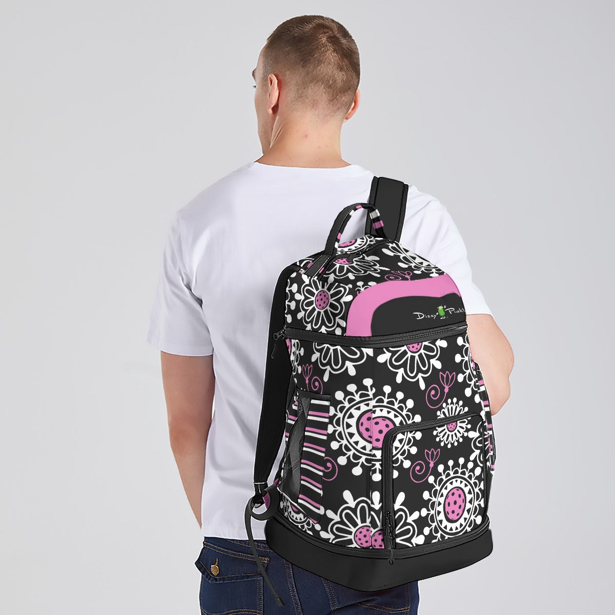 Dizzy Pickle Coming Up Daisies BP Large Courtside Pickleball Multi-Compartment Backpack with Adjustable Straps