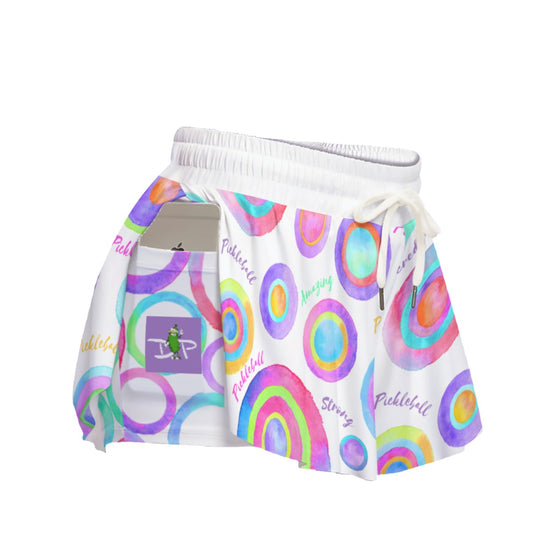 Dizzy Pickle Emily Empowered Pickleball Women's Sport Culottes Skorts with Inner Shorts and Pockets