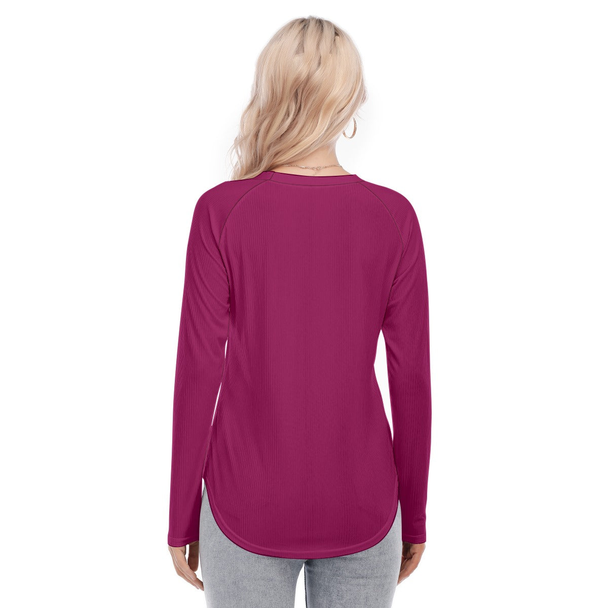 Dizzy Pickle DZY P Classic Mulberry Women's Long Sleeve U-Shape Hem T-Shirt