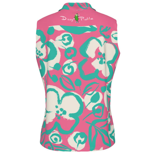 Dizzy Pickle Lesia Blooms PSC Women's Pickleball Sleeveless Polo Shirt