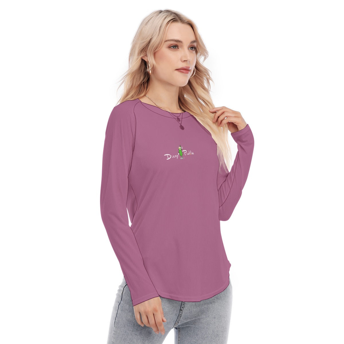 Dizzy Pickle DZY P Classic Light Purple Women's Long Sleeve U-Shape Hem T-Shirt