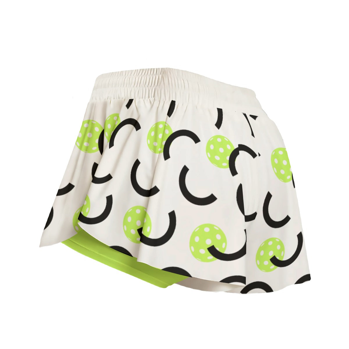 Dizzy Pickle Believe Pickleball Women's Sport Culottes Skorts with Inner Shorts and Pockets White