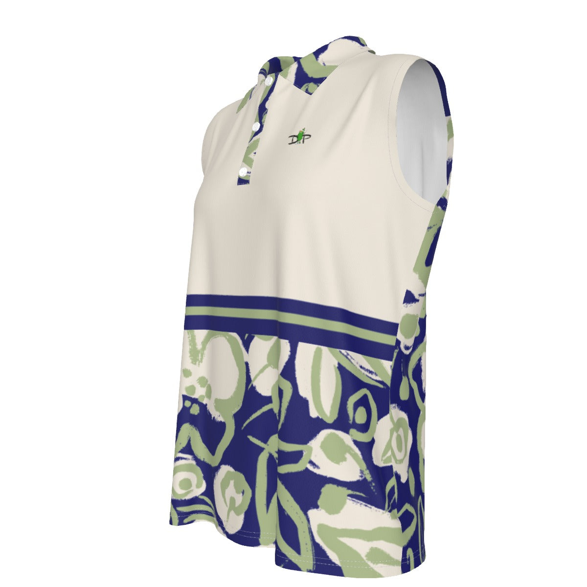 Dizzy Pickle Lesia BSC Blooms Women's Pickleball Sleeveless Polo Shirt