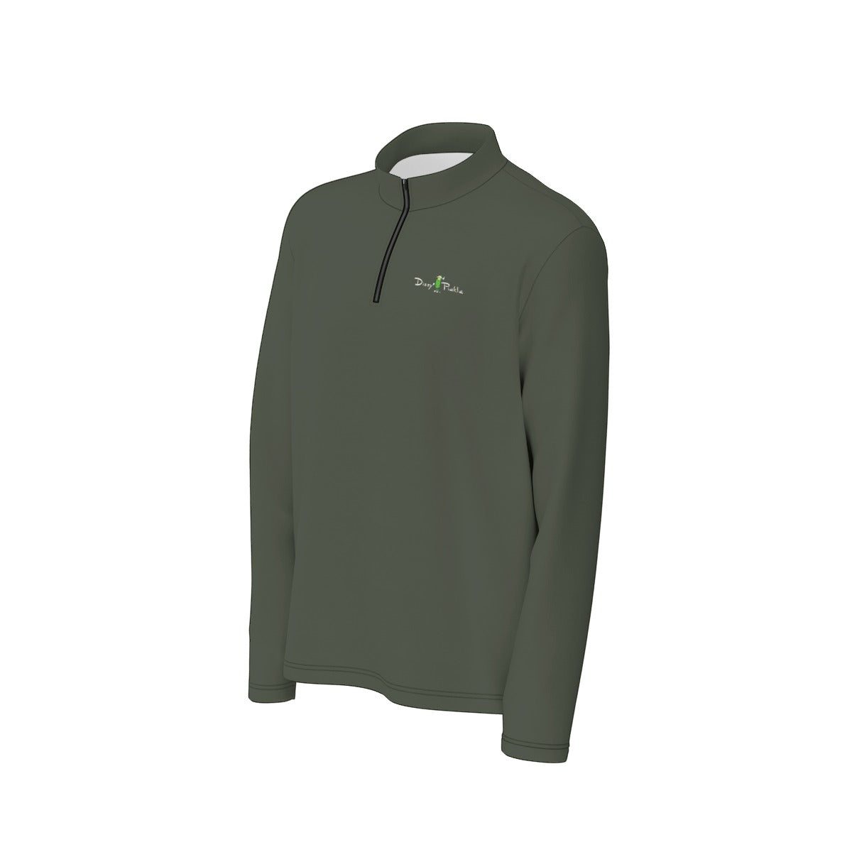 Dizzy Pickle DZY P Classic 5R8NB Men's Pickleball Half Zip Pullover - Olive Green