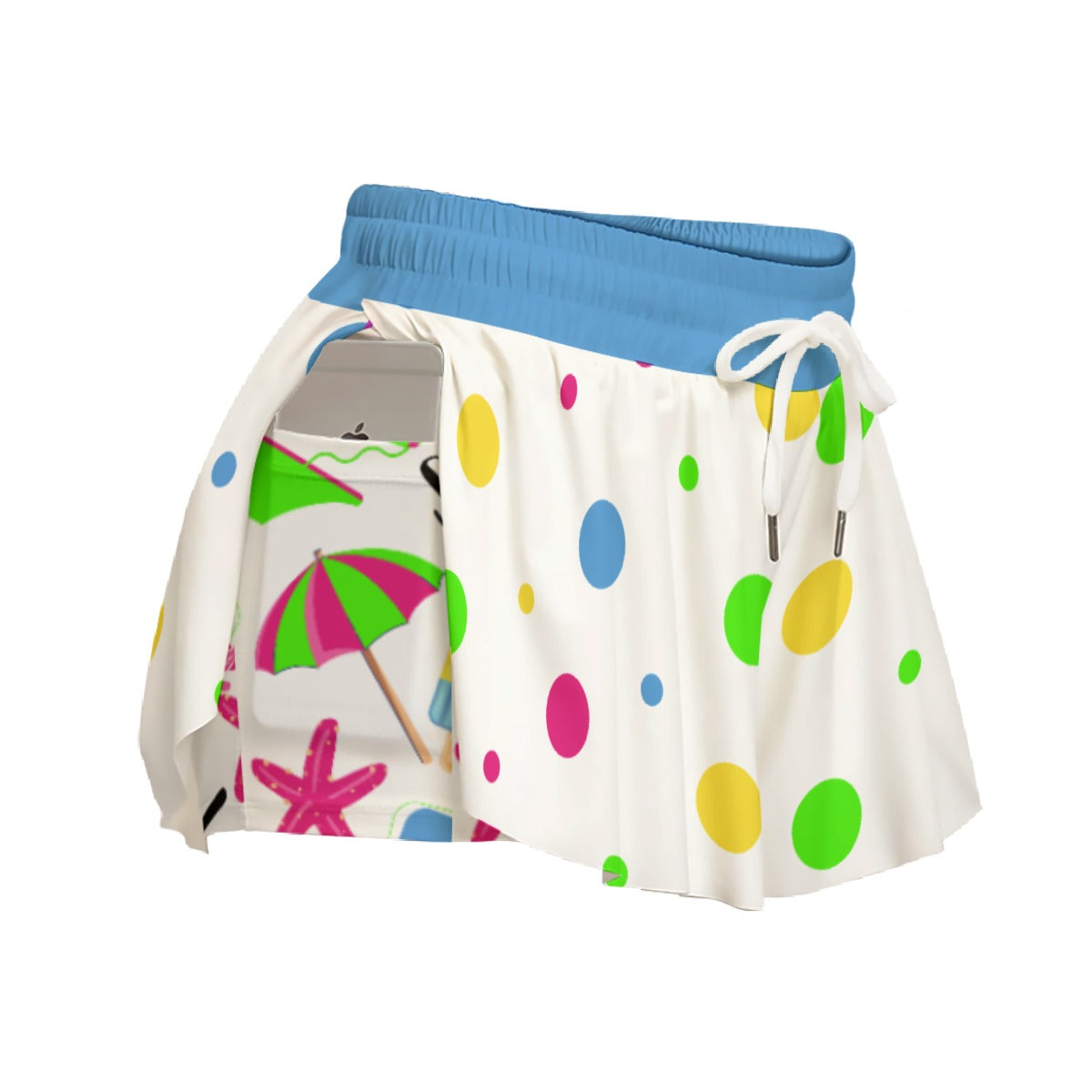 Dizzy Pickle Julie Dots Women's Sport Culottes Skorts with Inner Shorts and Pockets