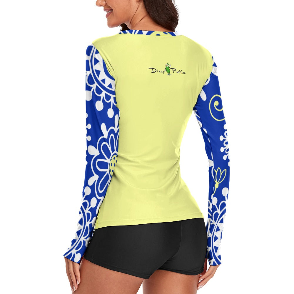 Dizzy Pickle Coming Up Daisies (Multiple Colors) Women's Long Sleeve Pickleball Performance Shirt