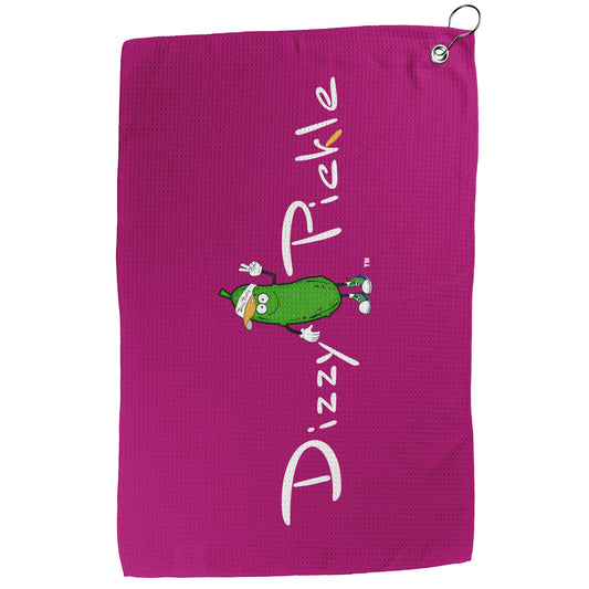DZY P Classic - Fuchsia - Waffle Pickleball Towel by Dizzy Pickle